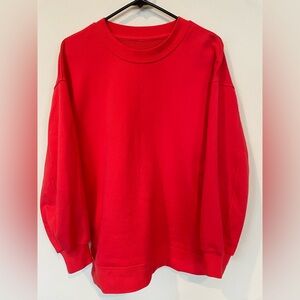 Lululemon Women’s  Perfectly Oversized Crew Colour Carnation Red Size 4
